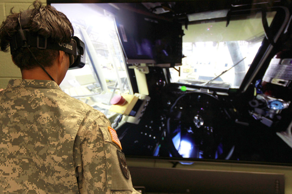 Virtual Reality in the Military - HMDS